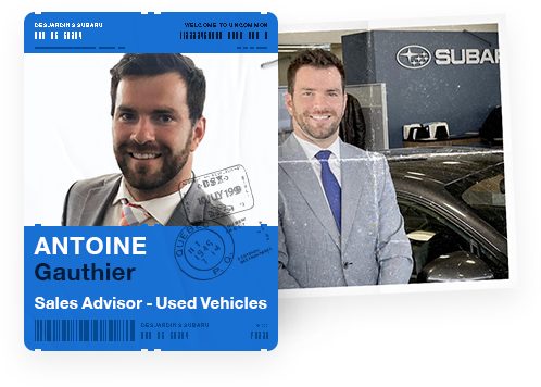 Antoine Gauthier, Used Vehicles - Sales Advisor at Desjardins Subaru