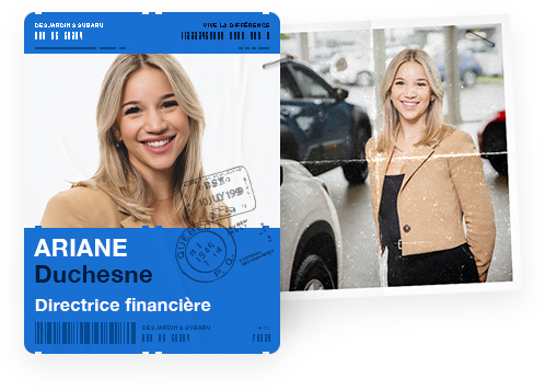 Ariane Duchesne, directrice financière chez Desjardins Subaru