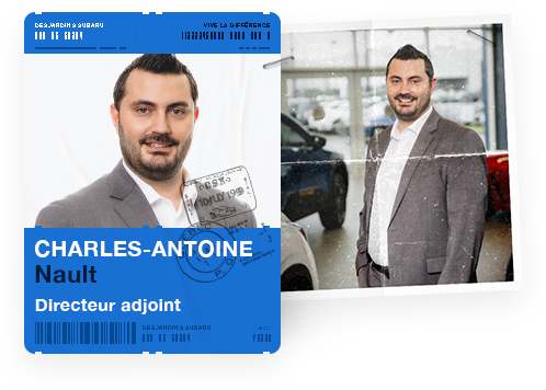 Charles-Antoine Nault, directeur adjoint chez Desjardins Subaru