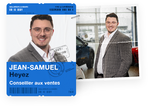 Jean-Samuel Heyez, conseiller aux ventes chez Desjardins Subaru