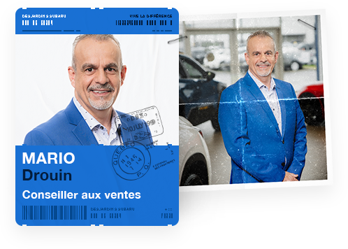 Mario Drouin, conseiller aux ventes chez Desjardins Subaru