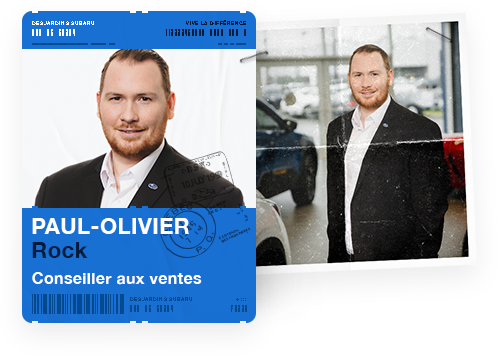 Paul-Olivier Rock, conseiller aux ventes chez Desjardins Subaru
