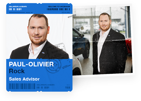 Paul-Olivier Rock, Sales Advisor at Desjardins Subaru