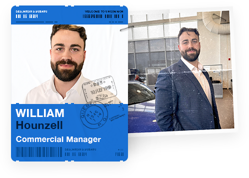 William Hounzell, Commercial Manager at Desjardins Subaru