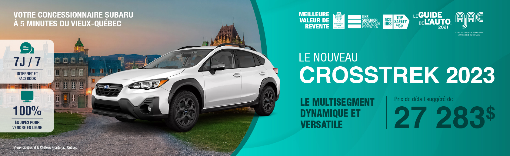 Le Subaru Crosstrek 2022 à Québec - Desjardins Subaru